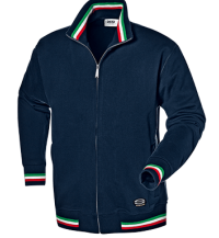Felpa SIR con colletto tricolore blu